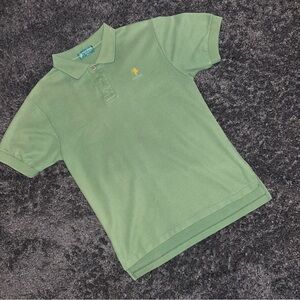 Polo Ralph Lauren Polo Shirt Mens Large Green Vintage Faded Washed Distressed